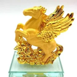 Golden Wealth Horse Statue
