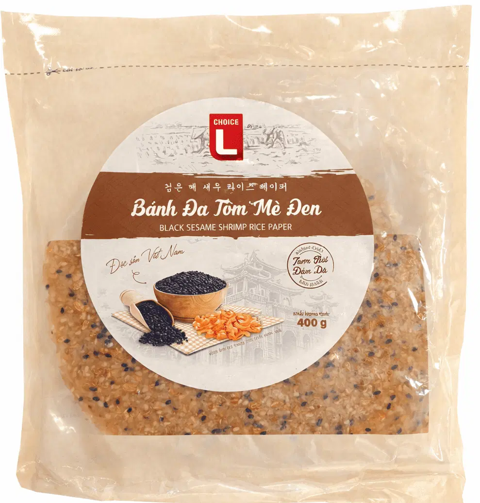 51 Black Sesame Shrimp Rice Cracker (Bag) - Image 1