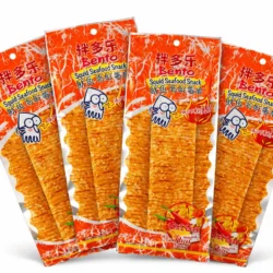 Combo Pack of 4 Bento Squid Seafood Snack Namprik Thai Original 20g
