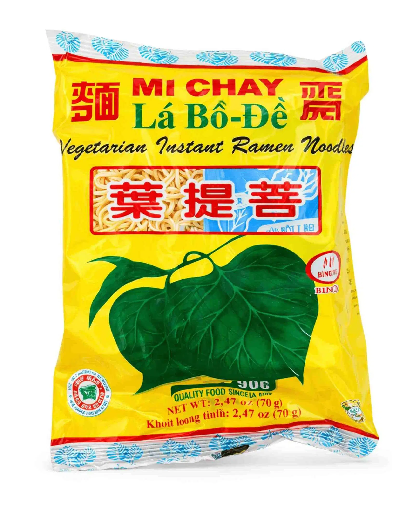 63 BEST BEFORE 03 Jul, 2027 |Binh Tay La Bo De Instant Vegetarian Noodles 70g - Image 1