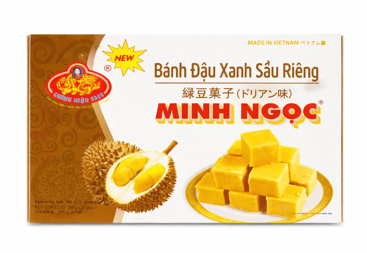 64 Minh Ngoc Durian Mung Bean Cake 300g - Image 1