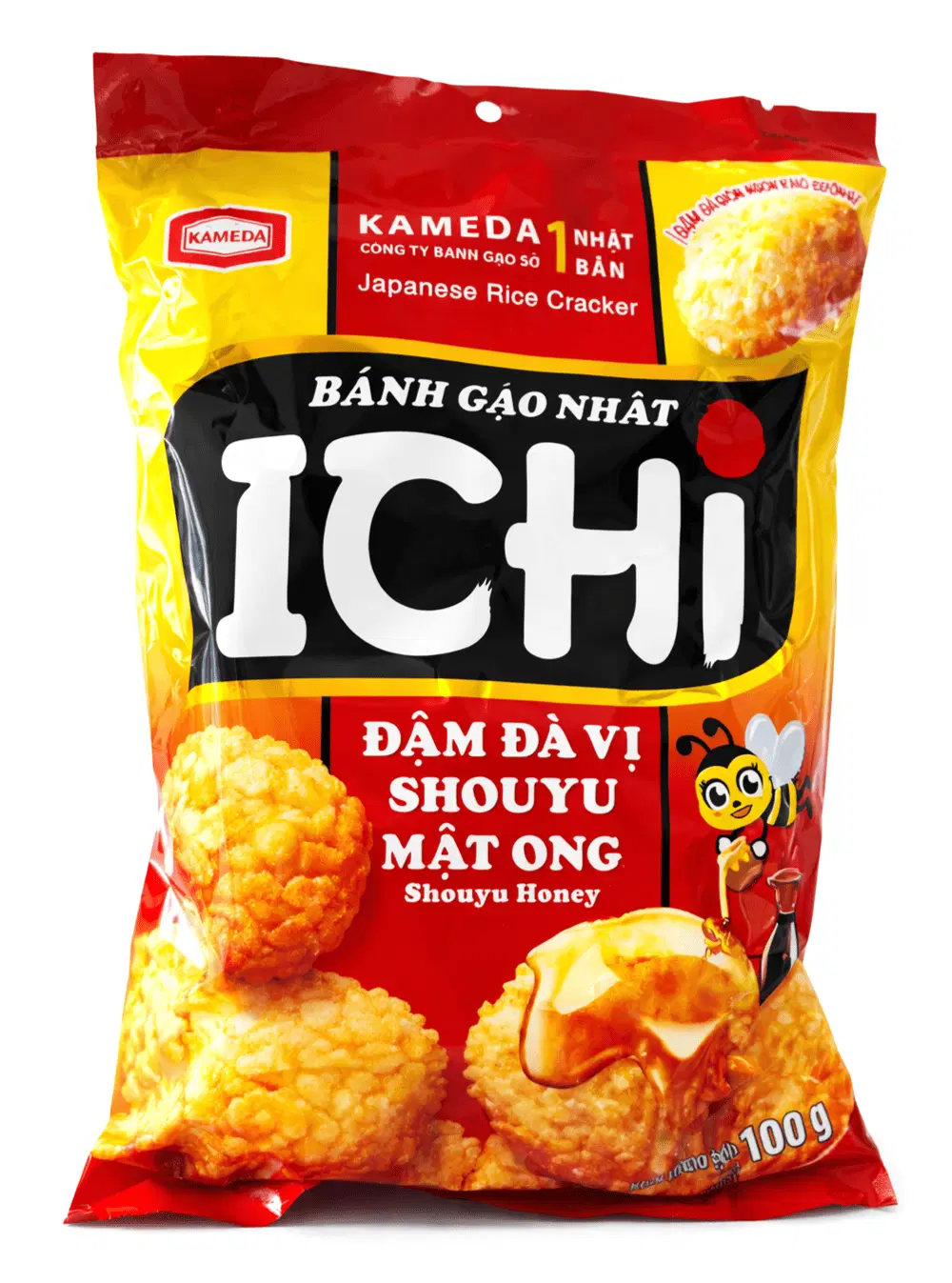 68 Ichi Japanese Rice Crackers Shoyu Honey (100g) - Image 1