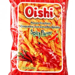 Oishi Prawn Crackers – Spicy Flavor Shrimp Chips (90g)