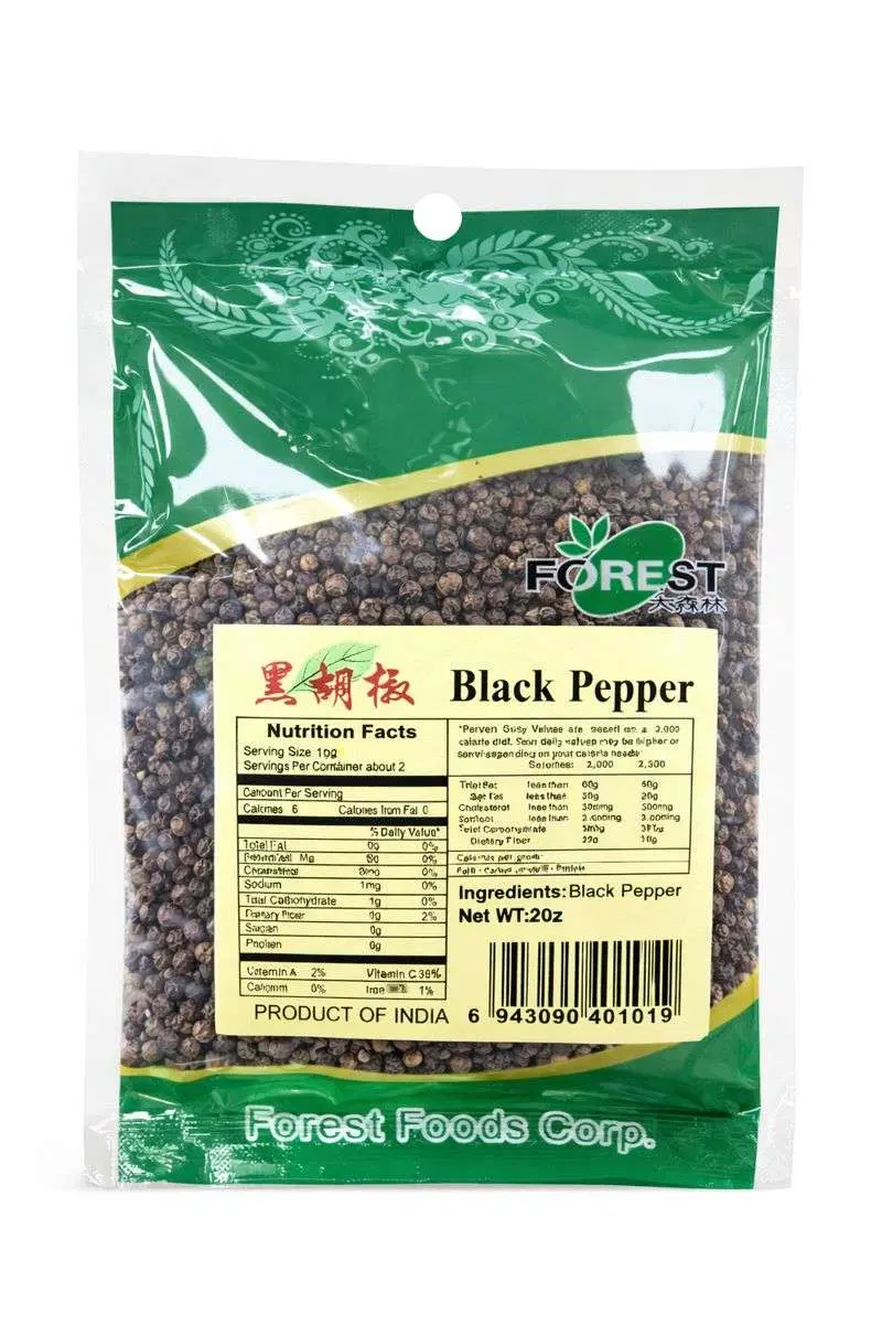 9 Black Pepper Whole – Forest Foods (2 oz / 56g) - Image 1