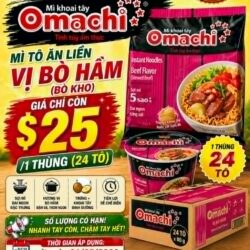 Omachi Beef Soup Noodles 1(box)